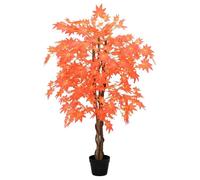 Plante déco artificielle - Arbre d'érable artificiel - vidaXL - tissu et bois - rouge - 80 x 16 x 120 cm - aspect réaliste 8460966