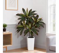 Plante Dracaena artificielle d'intérieur de 1 2 m fausse plante de sol en pot avec feuilles au toucher réel et troncs multicolores