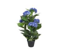 vidaXL Plante hortensia artificielle avec pot 60 cm Bleu