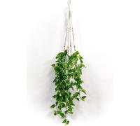 Plante retombante avec pot, plantes retombantes artificielles, décoration bohème, pot de plante retombante, pot de fleur en macramé, plante d'intérieur retombante artificielle, salon, balcon