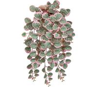 Plante suspendue artificielle dans un pot en céramique blanche, eucalyptus, pour le salon et le bureau.