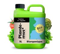 PLANTEMUS Engrais BIOrganique Tomates et Légumes, Récoltes Abondantes, Fruits, Fraises, Agrumes, Oliviers, Fertilisant Liquide Nutrition Complète, 5 L
