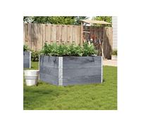 vidaXL Jardinière Gris 100x100 cm Pin massif