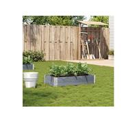 Vidaxl Jardinière Gris 100x50 Cm Bois Massif De Pin