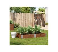 vidaXL Jardinière brune 150x100 cm pin massif