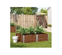 vidaXL Jardinière brune 150x100 cm pin massif