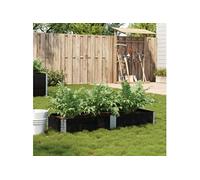 vidaXL Jardinière noire 150x50 cm pin massif