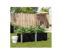 vidaXL Jardinière noire 150x50 cm pin massif