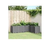 Plantenbak 160x120x53 cm polypropeen lichtgrijs367862