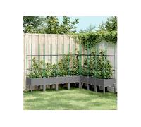 Vidaxl Jardinière Avec Treillis Gris Clair 200x160x142,5 Cm Pp