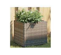 vidaXL Bac à plantes 2 pcs. Gris 36x30x32 cm Poly rotin