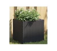 vidaXL Bac à plantes 2 pcs. noir 36x30x32 cm Poly rotin