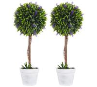 plantes artificielles lavande Set de 2 plantes artificielles, 60 cm plantes en pot intérieur, mousse artificielle arbre artificiel