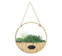 Plantes artificielles suspendues dans Un Panier tressé avec Corde D 40 cm - Atmosphera