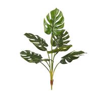 Plantes de palmier artificielles de 71,1 cm avec 7 tiges, feuilles vertes Monstera - Grand palmier tropical pour cuisine, fête, arrangement floral, mariage, décoration de plage Luau