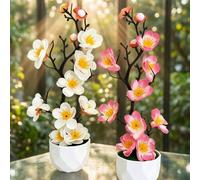 Plantes d'orchidées artificielles en pot pour placements intérieurs et extérieurs, rebords de fenêtres, balcons, entrées ou salles de thé, décoration de mariage, maison, chambre, salon, dortoir, fleur
