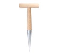 Planteur de Sol de Jardin à Main en Forme de T, planteur de semis avec poignée en Bois, Forte adhérence, Trous faciles à Creuser pour Le Jardinage Domestique, Le Forage du Sol