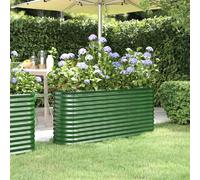Planteur en acier vidaXL - 152x40x68 cm - Vert