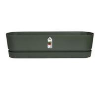 Elho Greenville Long 70 - Planteur pour Extérieur - Plastique 100% recyclé - Ø 69.0 x H 18.5 cm - Vert/Leaf Green