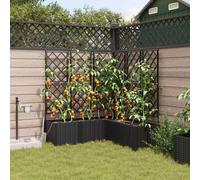 Planteuse de jardin simple Noir 120 x 120 x 142 cm Acier - Massifs FR9040491 1parcel