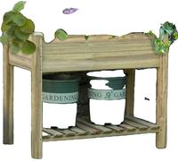 Planteuse de jardin urbaine en bois, espace de plantation spacieux, bois d'épicéa robuste, montage facile