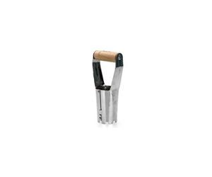 Plantoir à bulbes 230mm Outil de jardin Manche bois Inox Haute qualité