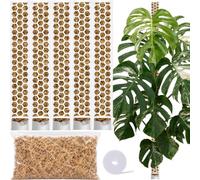 PlantScraper tuteur en sphaigne pour Monstera - Lot de 5 Tuteurs 39 x 6 cm Extensibles en Mousse de sphaigne - Idéal pour Monstera deliciosa et aroïdes - Supports en Mousse pour Plantes grimpantes