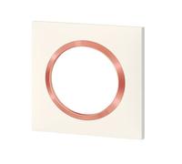 Plaque - 1 poste - Dooxie - Blanc - Bague effet Chrome Rose - Legrand