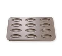 Plaque 12 barquettes en métal anti adhérent 32 x 23,5 cm -