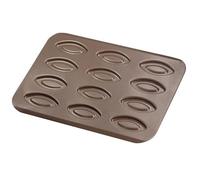 Plaque 12 barquettes - GOBEL - 32x23,5cm - Acier anti-adhérent - Marron