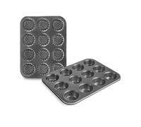 Plaque 12 biscuits perforée en acier 6 cm Ibili