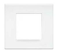 plaque 2 modules bticino living light blanc carré