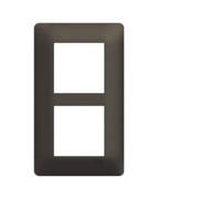 Plaque 2 postes essensya E57 Terra - HAGER WE576