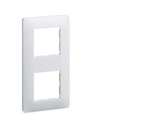 Ess. Plaque 2 postes 71 Blanc HAGER WE402