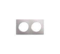 Plaque 2 postes Gris Platine CASUAL EVOLUTION - Debflex 749647