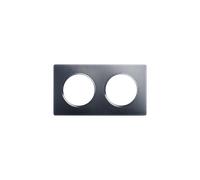 Plaque 2 postes Gris Profond CASUAL EVOLUTION - Debflex 749646