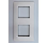 Ess. Plaque 2 postes 71 Blanc HAGER WE402