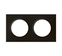 Legrand Plaque 2 postes Dooxie 600892 – Noir effet velours