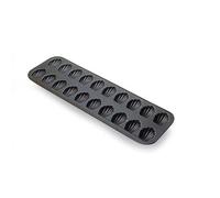 Plaque 20 madeleinettes - GOBEL - 39.5x12.5x1.3cm - Acier anti-adhérent - Marron
