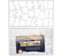 plaque 25 emporte-pièces biscuits noël 37x22cm - koopman 170417790 Gris G