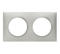Plaque 2P - LEGRAND - Dooxie - Aluminium - 2 postes - Finition mat