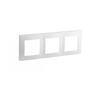 Plaque 3 postes - horizontale ou verticale - blanc - boîte de 5 - Caly DEBFLEX