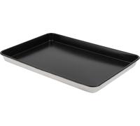 Plaque à biscuits, alliage d'aluminium durable, surface antiadhésive, noir