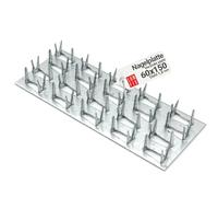 Plaque à griffes 150x60x1,3 mm en acier galvanisé, connecteur bois solide, plaque métal de réparation, équerre menuisier, equerre fixation, platine acier durable, lot de 1 pièces