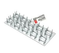 Plaque à griffes 300x96x1,3 mm en acier galvanisé, connecteur bois solide, plaque métal de réparation, équerre menuisier, equerre fixation, platine acier durable, lot de 10 pièces