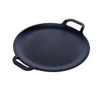 Plaque à Griller en Fonte à Induction pour Pizza, Poêle 25cm pour Barbecue, Four Victoria 31800 Noir