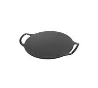 Plaque à Griller en Fonte à Induction pour Pizza, Poêle 38cm pour Barbecue, Four 34474 Noir