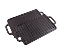 Plaque à Griller en Fonte Grille Réversible 33x21cm pour Barbecue sans PTFE 36058 Victoria
