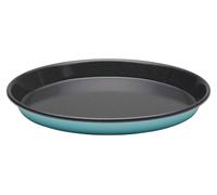 Plaque à pizza, diamètre 36 cm - Plat de cuisson et de service avec un glaçage bleu cristal