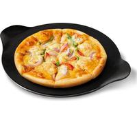 Plaque à pizza en céramique, 100 % naturelle, noire, résistante jusqu'à 900 °C, pour pizza, four, barbecue